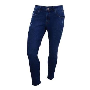 Imagem de Calça Jeans Masculina Docthos Cropped Fit Azul Médio - 62023-Masculino