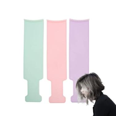 Imagem de Pincéis, Pentes e Agulhas 3 PÇS Placas Balayage Dentes Curvos para Alisar Superfícies Ampliar Placa Foiling, Placa Balayage para Pá de Realce de Tintura de Cabelo Fácil de Limpar