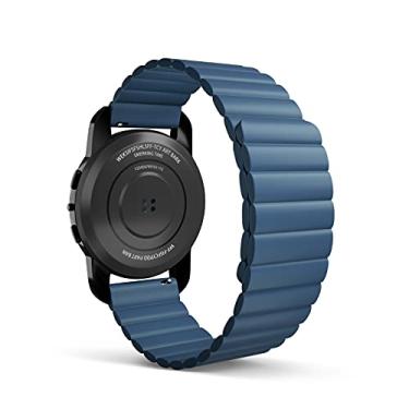 Imagem de LiGuVCY Pulseira de relógio, pulseiras para smartwatch, pulseira de silicone de liberação rápida de 20 mm, pulseira para relógio feminino e masculino com barra para Gear S2 Classic Watch Active Fenix