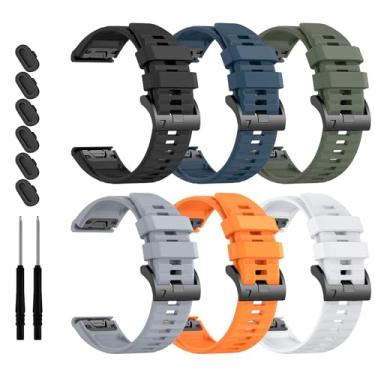 Imagem de ZPJPPLX Pulseira de relógio Garmin Fenix8 AMOLED 47 mm/Fenix E/Fenix 6 Pro/6/7/7 Pro/5/5 Plus, pulseiras de silicone macio para smartwatch Forerunner 965/955/945/Approach S70 47mm/S62/S60/quatix 7