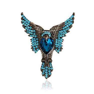 Imagem de Tvoip Broche vintage moda personalidade conjunto diamante animal águia broche broche para mulheres homens, Metal, broche