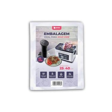 Imagem de CETRO Embalagem Sous Vide 25x40cm – 100 Unidades, Alta Resistência, Livre de Bisfenol A, 12 Micras
