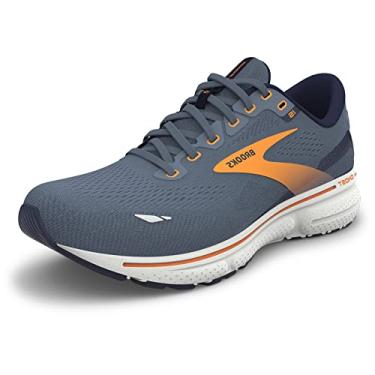 Imagem de Brooks Tênis de corrida masculino Ghost 15, Flintstone/Peacoat/Orange Pop, 41