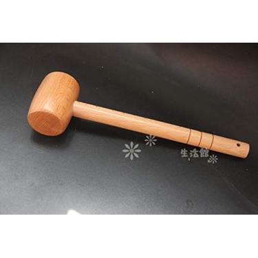 Imagem de ZHONGJIUYUAN 1 ferramenta de impressão de martelo de madeira para escultura de couro, faça você mesmo, perfurador de couro de vaca