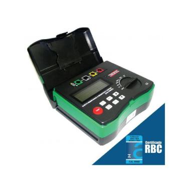 Imagem de Terrômetro Digital Escala Resistência Resistividade Terra Gravação Data Horário Mrt-1000 Portátil Com Certificado Rbc