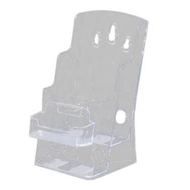 Imagem de Kokiya Organizador de Cartões de Visita em Acrílico para Escritório e Eventos Profissionais - Suporte Elegante para Documentos e Revistas, A6 2 níveis