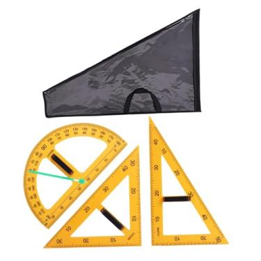 Imagem de Baoblaze Réguas geométricas de matemática, réguas de ensino multifuncionais, grande número, desenho, ferramenta de geometria matemática para estudantes, escola, 3 PECAS