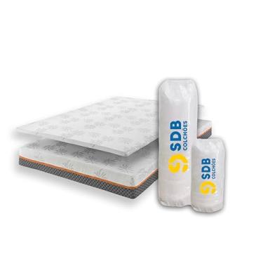 Imagem de Kit Colchão de Molas Ensacadas e Pillow Top Casal D33 SDB Colchões
