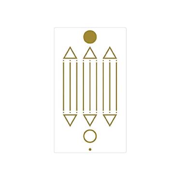 Imagem de Master Chi - Adesivo Desenho de Luxor - Ouro - 3 Unidades - Vinil - Egípcio Antigo - Redondo - 5 cm