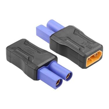 Imagem de YAODHAOD Conector XT60 para EC5 pacote com 2, XT60 macho para EC5 fêmea extensor conector de bateria RC adaptador para bateria LiPo Micro FPV Drone (XT60 macho para EC5 macho)
