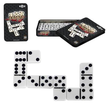 Imagem de Dominó Duplo 7 na Lata - Art Game, Plástico, 28 Peças