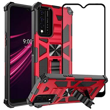 Imagem de Ailiber Compatível com T-Mobile REVVL V Plus 5G, capa T-Mobile REVVL V+ 5G com protetor de tela, para suporte magnético para carro, suporte de suporte, capa de corpo inteiro resistente à prova de