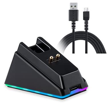 Imagem de Base de carregamento RGB com cabo de carregamento USB compatível com Razer Basilisk/Viper Ultimate/Naga Pro/deathadder v2 Pro Mouse