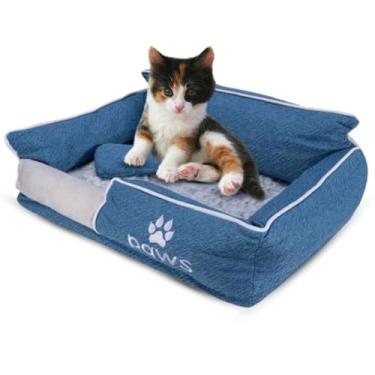 Imagem de Caminha Pet Cachorro E Gato Médio Confortavel Tam M Com Osso Impermeável Antifriagem Pelúcia Lavável Luxo Almofada