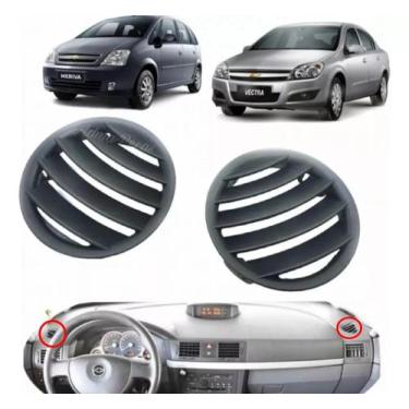 Imagem de Par Grade Difusor Saída Ar Vectra Meriva 2003 2004 2005 2006 2007 2008