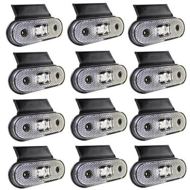 Imagem de 12 Lanterna Lateral Caminhão Carreta Facchini LED CR +Suporte - Prime