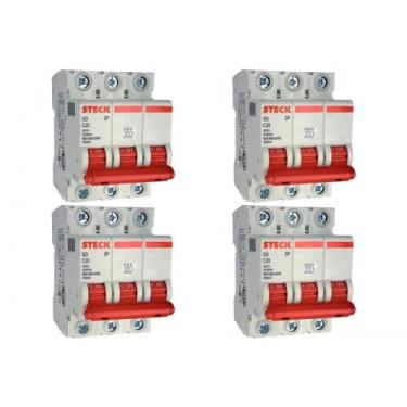 Imagem de Kit C/4 - Disjuntor Steck ''Din'' Tripolar 20A. C