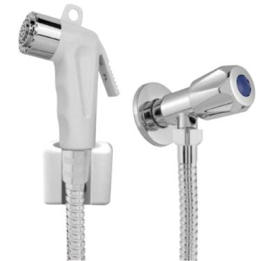 Imagem de Ducha Higiênica Registro De Metal + Engate Flexível Aço Inox 1,80m + G