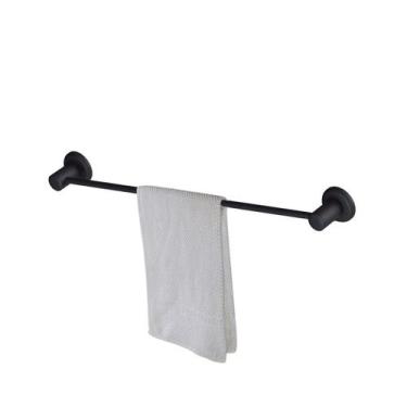 Imagem de Porta Toalha Horizontal Black Preto Fosco Banheiro Civitt