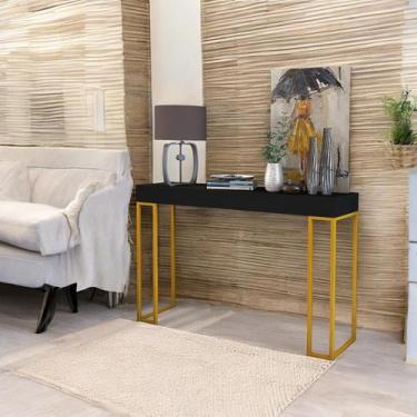 Imagem de Aparador Sala Hotel 1,20mt Mdf 100%MDF Planalto Pés De Ferro - A7home,