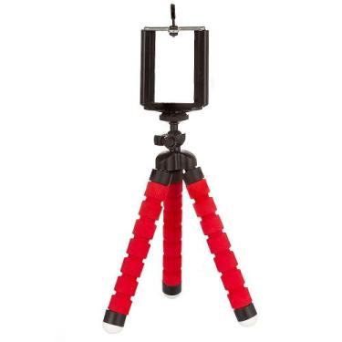Imagem de Tripé Flexivel para Selfie - Vermelho - CIRILO CABOS