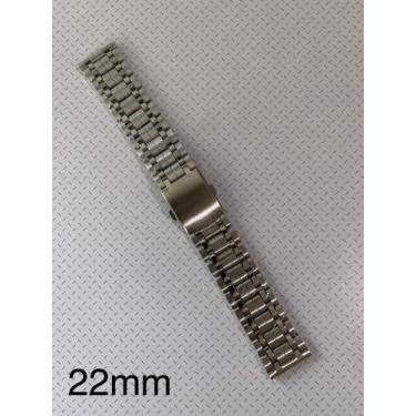 Imagem de 3 Pulseiras de Aço Prateada Terminal Reto 22mm - Universal