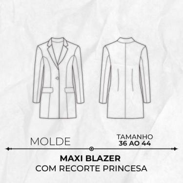 Imagem de Molde maxi blazer feminino recorte princesa by Wania Machado - EDITORA