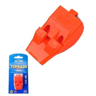 Imagem de Apito Juiz Futebol Acme Tornado 2000 com Cordão, Laranja