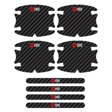 Imagem de Adesivos Protetor de Maçaneta Linha Fiat Carbono Decorativo - SPORTINO