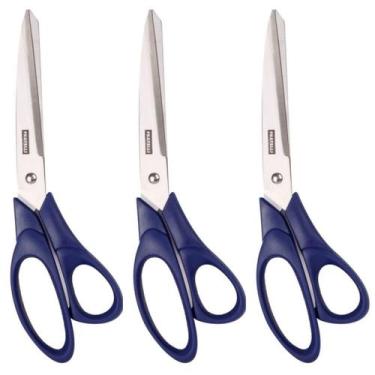 Imagem de Kit 3 Tesouras Corte Fácil 9" Alfaiate Costura Profissional Multifunci