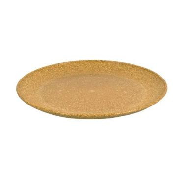 Imagem de Prato Lanche Sobremesa Redondo Resistente 20cm Marrom Clar - EVO