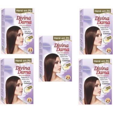 Imagem de HENE EM PO DIVINA DAMA JABORANDI 03x50GR CHOCOLATE, 05-250GR