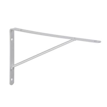 Imagem de 12 Mão Francesa Ferro Suporte de Prateleira 25 cm Branca - Multivisão