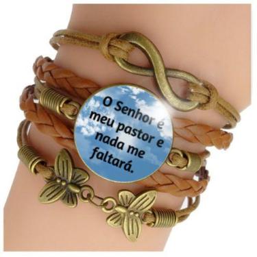 Imagem de Pulseira Feminina Salmos 23 O Senhor é Meu Pastor e nada me Faltará Ve