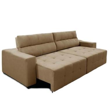 Imagem de Sofá Top Lubeck 3 Lugares 250 cm Retrátil e Reclinável Suede Castor  S