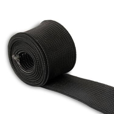 Imagem de FGJQEFG Manga de proteção térmica de fibra de vidro mangueira ajustável vela de ignição de calor fio de alta temperatura (5 pés-0,75 polegadas/20 mm) para isolamento de escapamento térmico rolo de linha de freio de carro fita de proteção preta