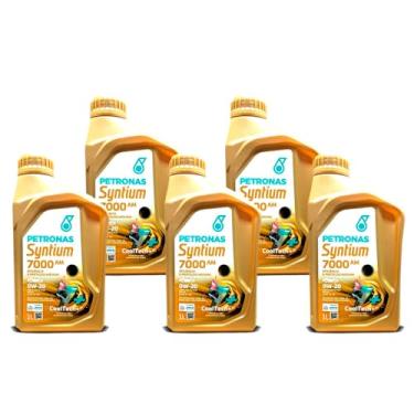 Imagem de Kit 5 Oleo Petronas Syntium 7000 Am 0w-20 Sp 100% Sintético