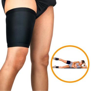 Imagem de Coxal Elástico De Compressão Suporte Protetor De Coxa Neoprene Ortopéd