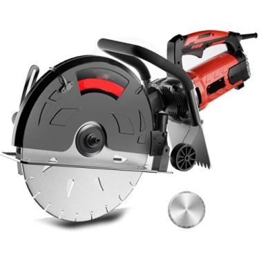 Imagem de 星姿 Caçador de parede elétrico de alta potência 9900W, máquina de corte de parede de concreto portátil, com 1/2/3 peças de dente de serra de 405 mm, profundidade de ranhura de 0-154 mm, largura