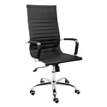 Imagem de MOOB Cadeira Presidente Boston Giratória Regulagem de Altura a Gas Esteirinha (Preto)