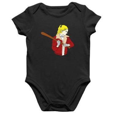Imagem de Body Bebê Algodão Baseball Girl - Foca na Moda, Preto, G