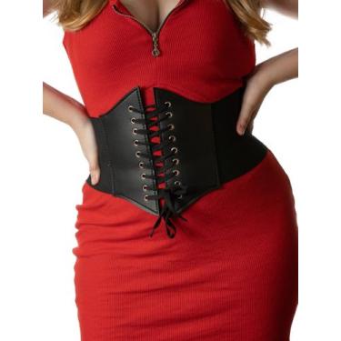 Imagem de Corselet Cinto Corpete Espartilho Elástico Gótico Cinto Modelador Afin