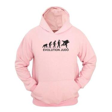 Imagem de Moletom Masculino Canguru Ragor Estampa Evolution Judô, Rosa, GG