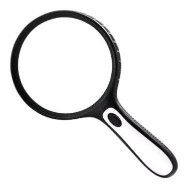 Imagem de Lupa de mão Gigante com 4 luzes de LED para leitura ou inspeção RF - R