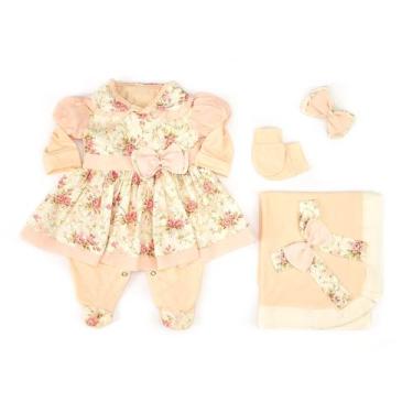 Imagem de Roupinha Bebê Saida Maternidade Menina Charmosa 5 peças 100% algodão T
