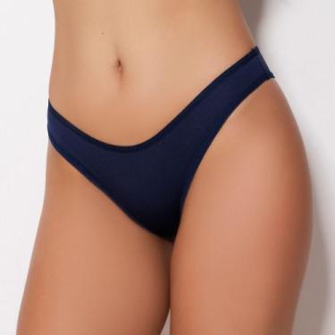 Imagem de Tanga Básica em Poliéster - MTX Moda, Azul marinho, P