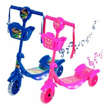 Imagem de Patinete 3 Rodas infantil Novo Modelo, 3 em 1, Led música e 3 rodas ce