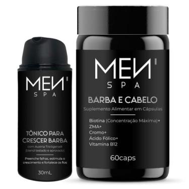 Imagem de Kit Crescimento de Barba e Cabelo Tônico + Suplemento Menspa