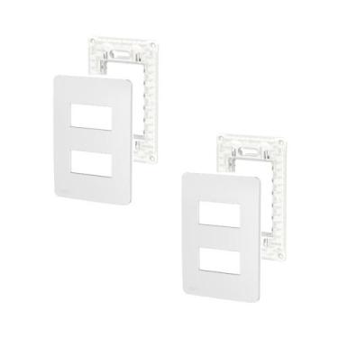 Imagem de 2 Placa/Espelho Gamma Silver 4x2 S730121274 Orion Schneider