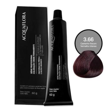 Imagem de Coloração Acquaflora 3.66 Castanho Escuro Vermelho Intenso 60g